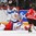 ST. CATHARINES, CANADA - JANUARY 14: Canada's Ryleigh Houston #15 takes a shot on Russia's Valeria Tarakanova #1 during semifinal round action at the 2016 IIHF Ice Hockey U18 Women's World Championship. (Photo by Francois Laplante/HHOF-IIHF Images)

